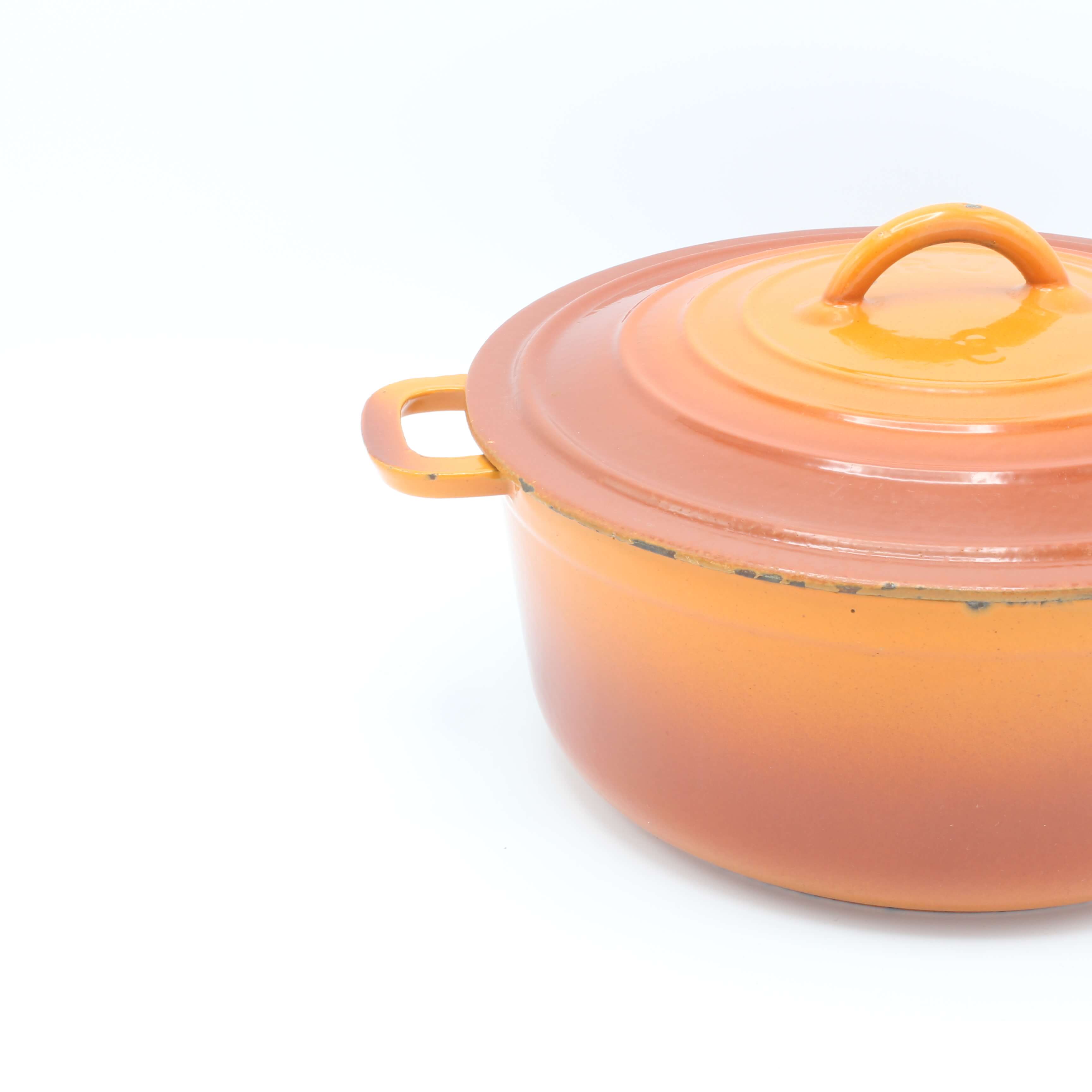 Voor u emotioneel nietig DRU gietijzeren braadpan, No.8 oranjerood 22 cm • Gaer Cookware