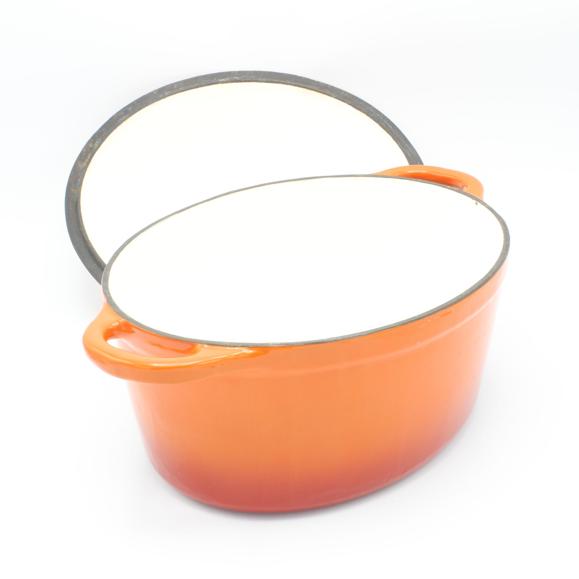 Haiku Boomgaard makkelijk te gebruiken Gietijzeren braadpan, oranje 28 cm - Gaer Cookware