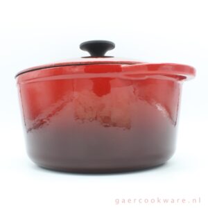 gietijzeren pan rood cast iron casserole red