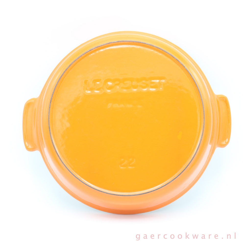 opslag Grondwet Afleiding Le Creuset set gietijzeren ovenschalen, oranje 22 en 18 cm - Gaer Cookware