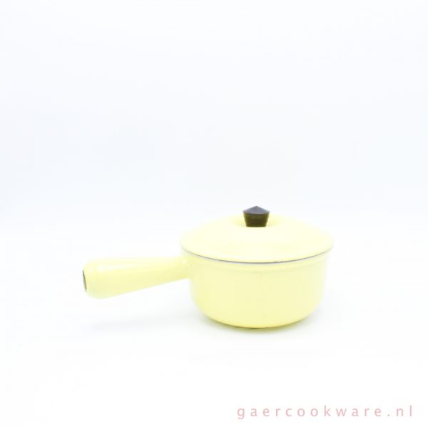 Le Creuset gietijzeren sauspan geel 14 cm cast iron sauce pan yellow