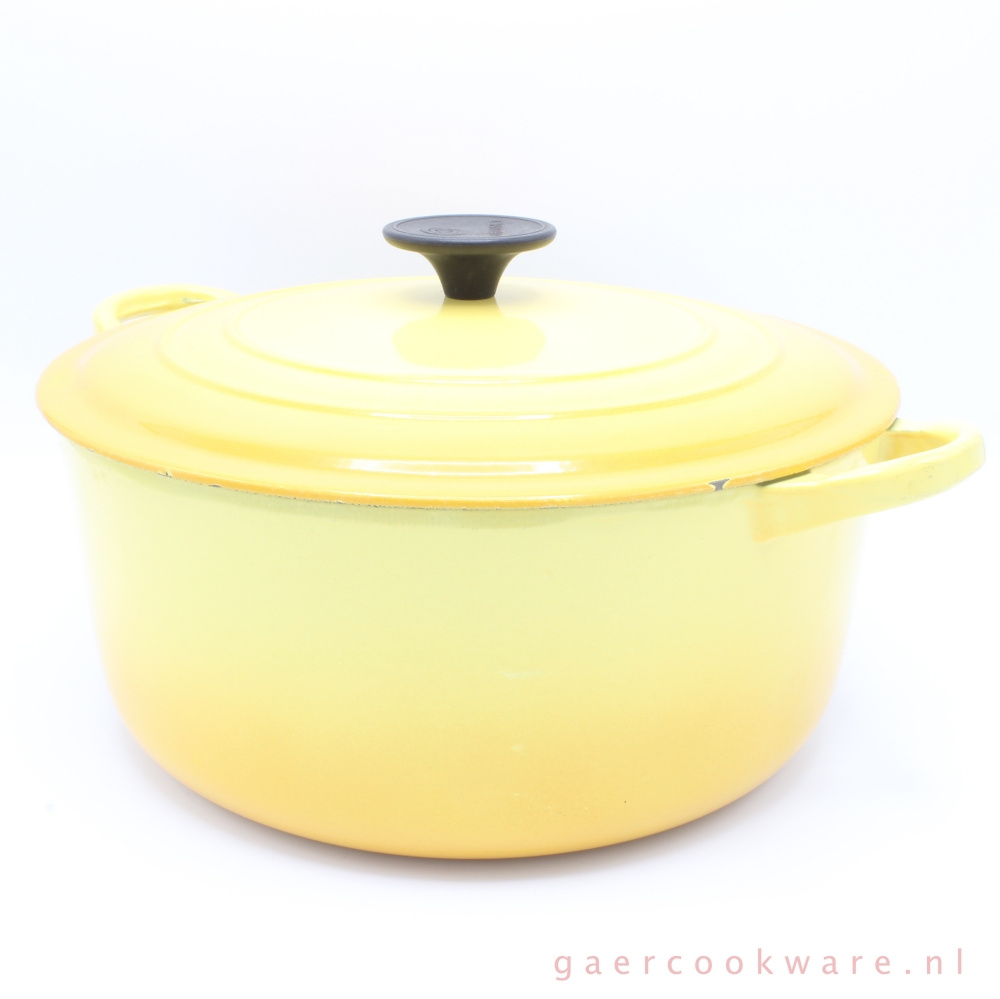 Le Creuset gietijzeren "F", geel 28 • Gaer Cookware