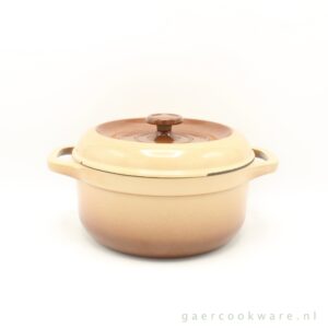 Fontignac gietijzeren braadpan beige bruin