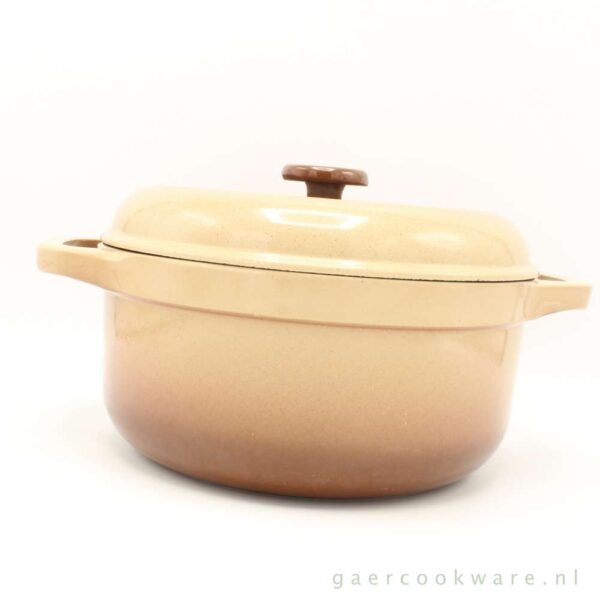 Fontignac gietijzeren braadpan beige bruin