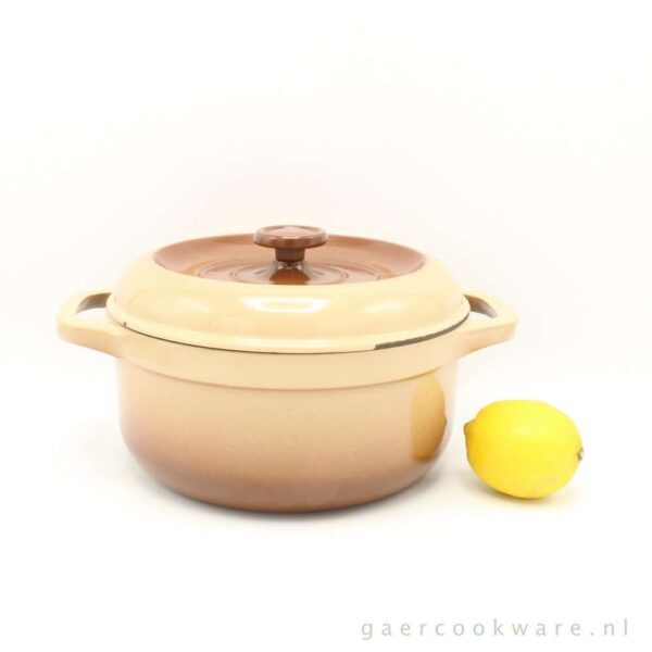 Fontignac gietijzeren braadpan beige bruin