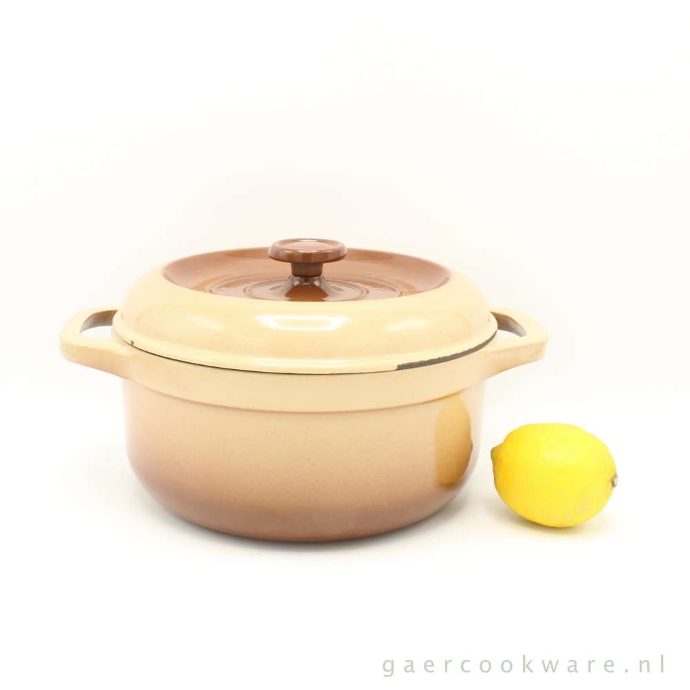 Fontignac gietijzeren braadpan beige bruin