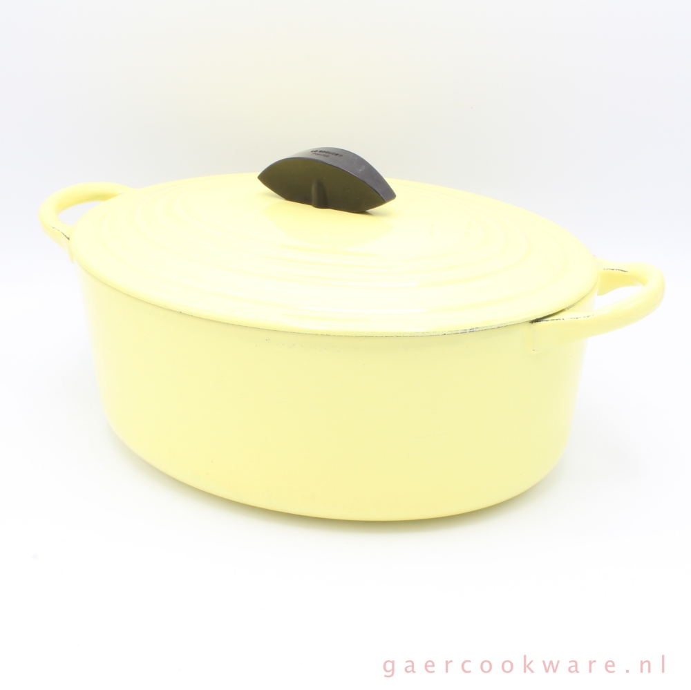 Socialistisch Psychiatrie incident Le Creuset gietijzeren braadpan model C, geel 26 cm • Gaer Cookware