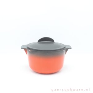 Nomar gietijzeren fonduepan zwart rood cast iron