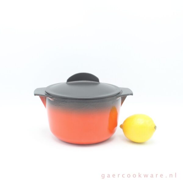 Nomar gietijzeren fonduepan zwart rood cast iron