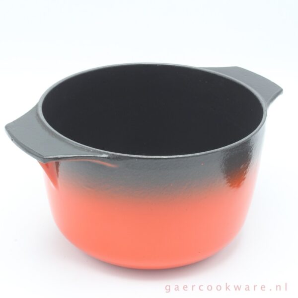 Nomar gietijzeren fonduepan zwart rood cast iron