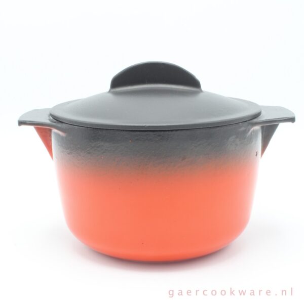 Nomar gietijzeren fonduepan zwart rood cast iron