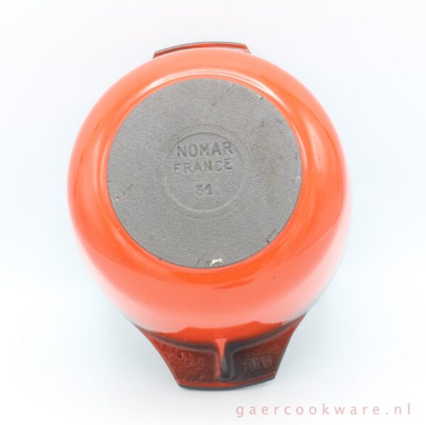 Nomar gietijzeren fonduepan zwart rood cast iron