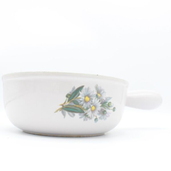 Le Creuset gietijzeren casserole ecru bloemmotief cast iron