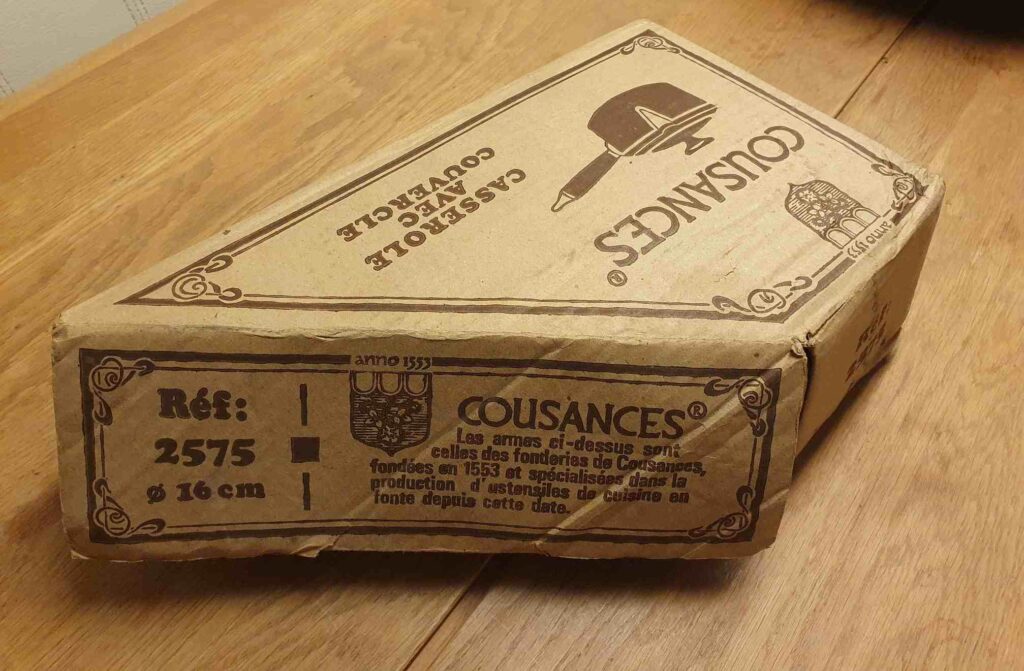 vintage Cousances-casserole originele verpakking