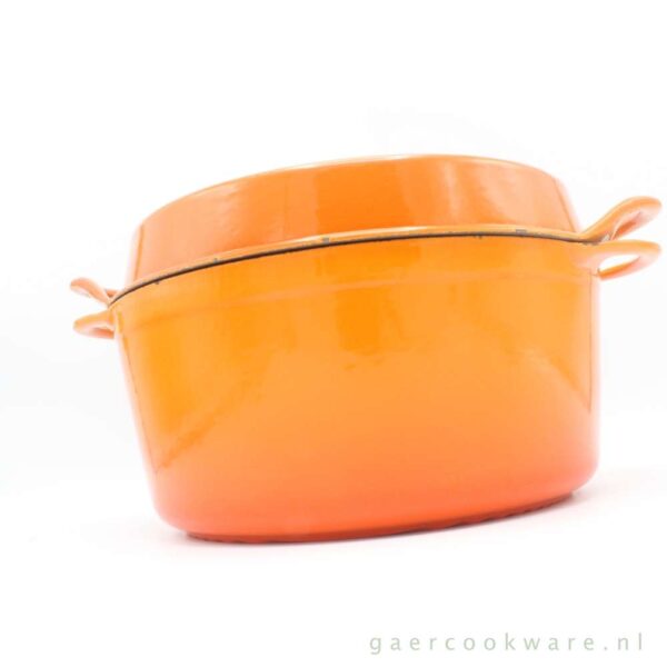 Cousances gietijzeren braadpan Doufeu oranje rood 26cm