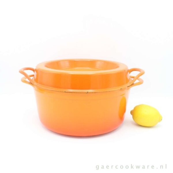 Cousances gietijzeren braadpan Doufeu oranje rood 26cm