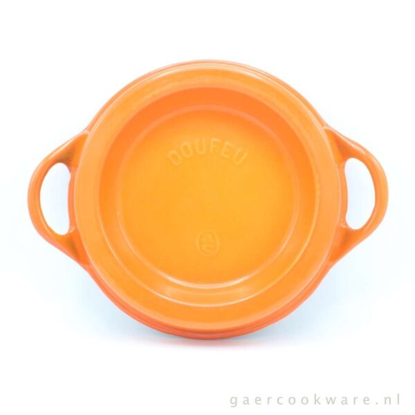 Cousances gietijzeren braadpan Doufeu oranje rood 26cm