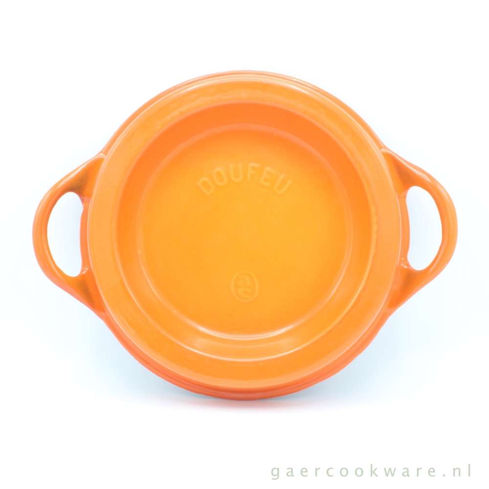 Cousances gietijzeren braadpan Doufeu oranje rood 26cm
