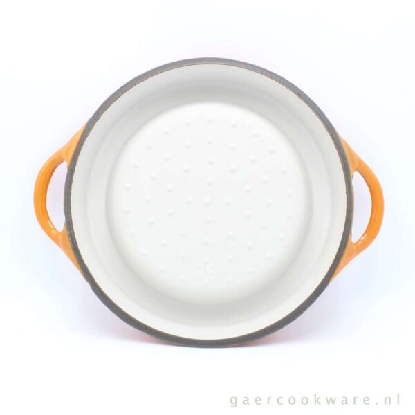 Cousances gietijzeren braadpan Doufeu oranje rood 26cm