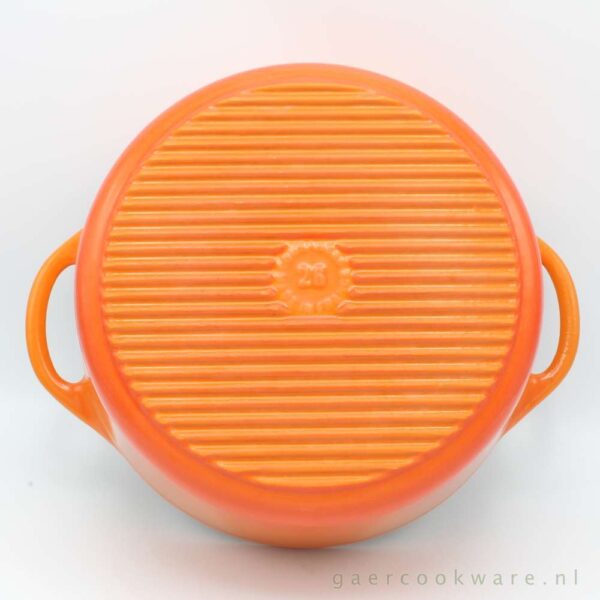 Cousances gietijzeren braadpan Doufeu oranje rood 26cm