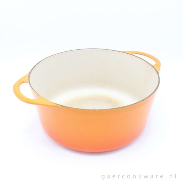 Cousances gietijzeren braadpan Doufeu oranje rood 26cm