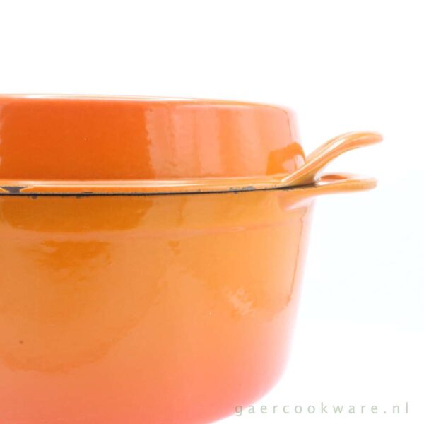 Cousances gietijzeren braadpan Doufeu oranje rood 26cm