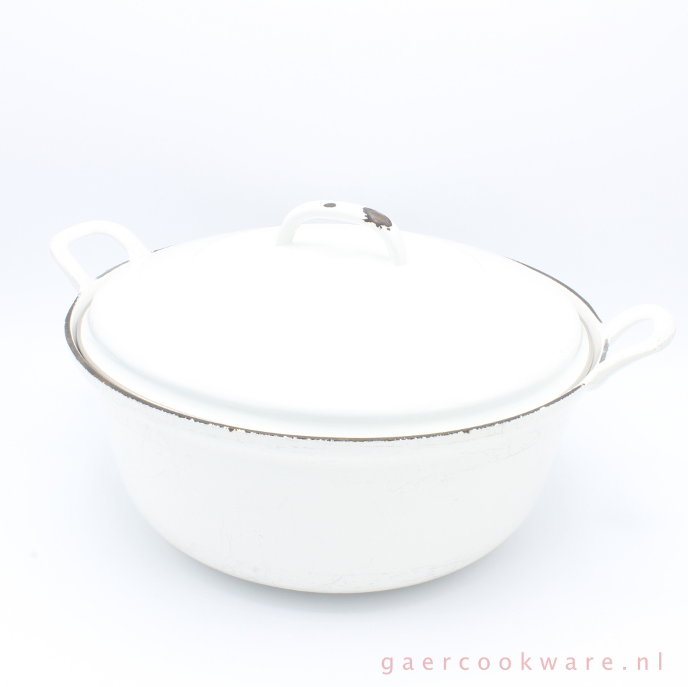 Cousances gietijzeren braadpan, faitout, wit 32 cm Gaer Cookware