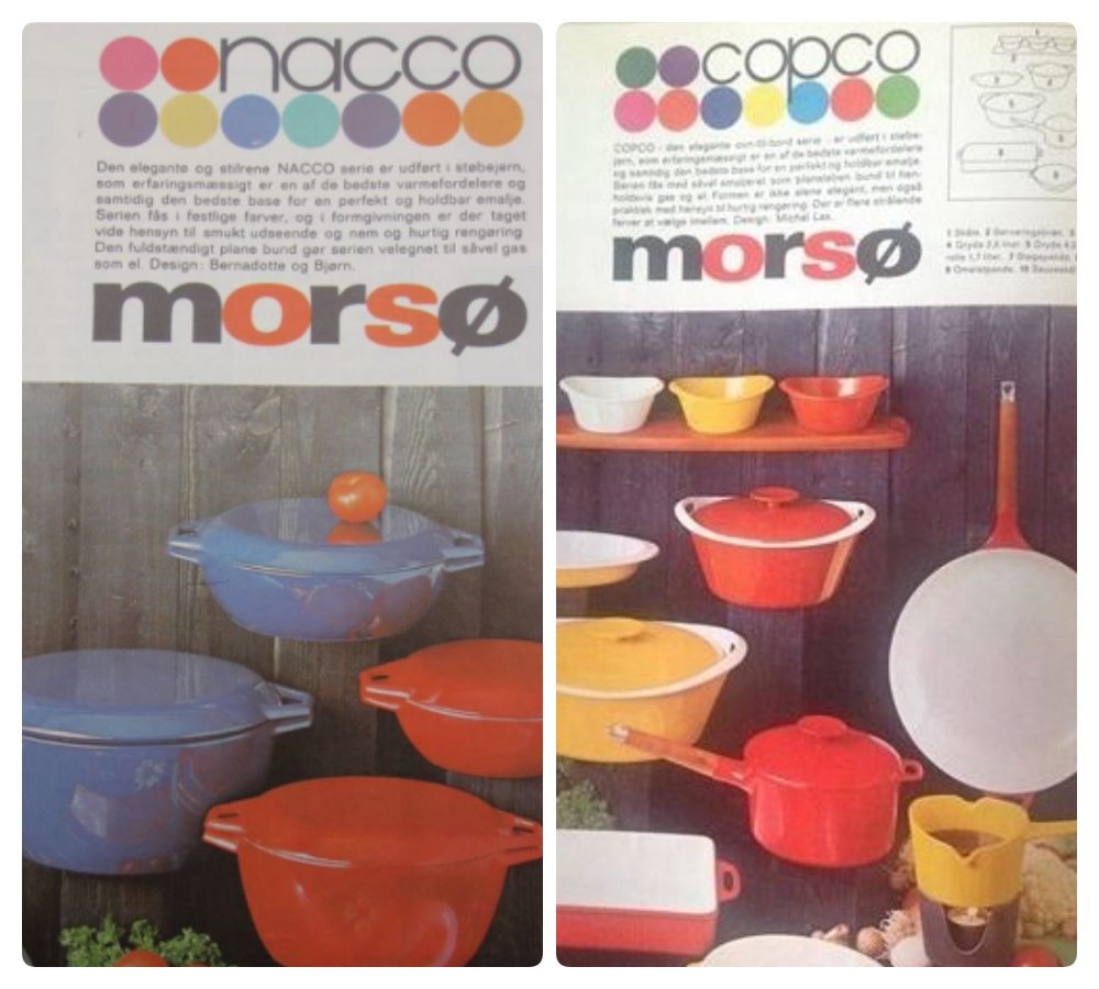 Nacco Copco vintage merk brand ads cast iron cookware gietijzeren pannen potten morso